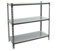 Simonclick Estantería metálica Megaplus (Al x An x Pr: 90 x 120 x 50 cm, Capacidad de carga por balda: 200 kg, Número de baldas: 3 ud., Inserción,...