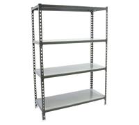 Simonclick Estantería metálica Mini (Al x An x Pr: 150 x 80 x 30 cm, Capacidad de carga por balda: 180 kg, Número de baldas: 4 ud., Inserción,...
