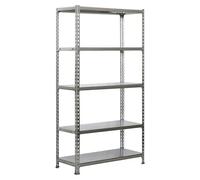 SimonRack Estanteria Metalica, 5 Baldas Ajustables, 180 kg de Punto Flexión, 1800x800x400 mm, Estantería Almacenaje, Sin tornillos, Galvanizado - Simonclick