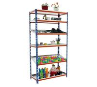 Simonclick Estantería metálica Mini (Al x An x Pr: 250 x 80 x 30 cm, Capacidad de carga por balda: 180 kg, Número de baldas: 6 ud., Inserción,...