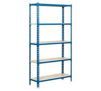 Simonclick Estantería metálica Plus (Al x An x Pr: 200 x 100 x 50 cm, Capacidad de carga por balda: 180 kg, Número de baldas: 5 ud., Inserción,...