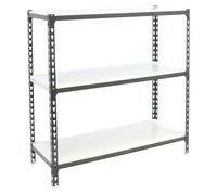 Simonclick Estantería metálica Plus (Al x An x Pr: 90 x 100 x 30 cm, Capacidad de carga por balda: 180 kg, Número de baldas: 3 ud., Inserción,...