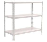 Simonclick Estantería metálica Superplus (Al x An x Pr: 100 x 110 x 30 cm, Capacidad de carga por balda: 200 kg, Número de baldas: 3 ud.,...