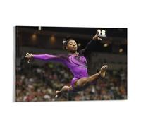 Simone Biles - Póster decorativo de lienzo para pared e impresión artística moderna para decoración de dormitorio familiar, 12 x 18 pulgadas (30 x 45 cm)