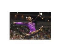 Simone Biles - Póster decorativo de lienzo para pared e impresión artística moderna para decoración de dormitorio familiar, 20 x 30 cm