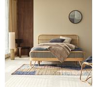 Simone - Cama de ratán con somier de 160 cm x 200 cm H 101 x B 167 x T 207 cm
