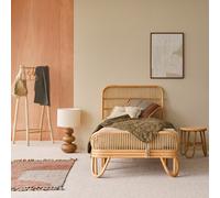 Simone - Cama de ratán con somier de 90 cm x 200 cm H 101 x B 97 x T 207 cm