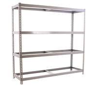 Simonforte Estantería para cargas pesadas (Al x An x Pr: 200 x 180 x 60 cm, Número de baldas: 4 ud., Inserción, Galvanizado, Capacidad de carga por...