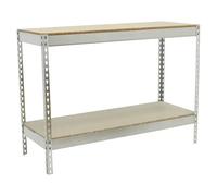Simonforte Estantería para cargas pesadas Chipboard (Al x An x Pr: 90 x 120 x 60 cm, Capacidad de carga por balda: 600 kg, Número de baldas: 2 ud.,...