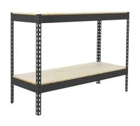 Simonforte Estantería para cargas pesadas Chipboard (Al x An x Pr: 90 x 150 x 45 cm, Capacidad de carga por balda: 600 kg, Número de baldas: 2 ud.,...