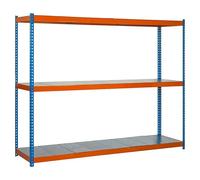 Simonforte Estantería para cargas pesadas Metal (Al x An x Pr: 150 x 120 x 45 cm, Capacidad de carga por balda: 600 kg, Número de baldas: 3 ud.,...