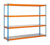 Simonforte Estantería para cargas pesadas Metal (Al x An x Pr: 200 x 180 x 90 cm, Capacidad de carga por balda: 600 kg, Número de baldas: 4 ud.,...