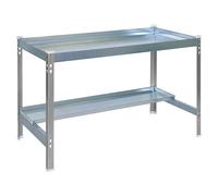Simongarden Mesa de cultivo Desk (L x An x Al: 60 x 150 x 84 cm, Aluminio, Galvanizado/Gris)