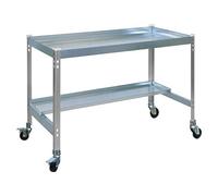 Simongarden Mesa de cultivo Desk Mob (L x An x Al: 60 x 90 x 85 cm, Aluminio, Galvanizado/Gris)