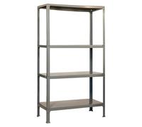 Simonhome Estantería metálica Fileclick Mini (Al x An x Pr: 160 x 80 x 36 cm, Número de baldas: 4 ud., Inserción, Gris)