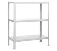 Simonhome Estantería metálica Fileclick Mini (Al x An x Pr: 90 x 80 x 36 cm, Número de baldas: 3 ud., Inserción, Blanco)