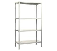 Simonhome Estantería metálica Fileclick Plus (Al x An x Pr: 160 x 100 x 36 cm, Número de baldas: 4 ud., Inserción, Blanco)