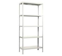 Simonhome Estantería metálica Fileclick Plus (Al x An x Pr: 180 x 100 x 36 cm, Número de baldas: 5 ud., Inserción, Blanco)
