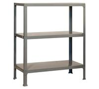 Simonhome Estantería metálica Fileclick Plus (Al x An x Pr: 90 x 100 x 36 cm, Número de baldas: 3 ud., Inserción, Gris)