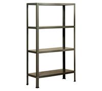 Simonhome Estantería metálica Homeclassic Mini (Al x An x Pr: 160 x 80 x 30 cm, Capacidad de carga por balda: 100 kg, Número de baldas: 4 ud.,...