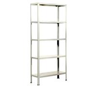 Simonhome Estantería metálica Homeclassic Plus (Al x An x Pr: 180 x 100 x 30 cm, Capacidad de carga por balda: 100 kg, Número de baldas: 5 ud.,...
