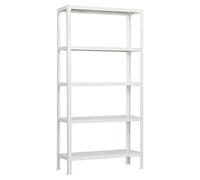 Simonhome Estantería metálica Plus (Al x An x Pr: 180 x 100 x 30 cm, Capacidad de carga por balda: 150 kg, Número de baldas: 5 ud., Inserción, Blanco)