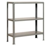 Simonhome Estantería metálica Plus (Al x An x Pr: 90 x 100 x 30 cm, Capacidad de carga por balda: 150 kg, Número de baldas: 3 ud., Inserción, Gris)