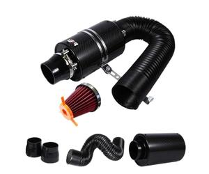Simoni Racing AB1 - Caja de aire de carbono con filtro cónico, diámetro del tubo articulado 76 mm, ajustable de 21 cm a 82 cm