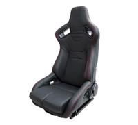 Simoni Racing Asiento Deportivo Emerson - Cuero Ecológico Negro - Respaldo reclinable en el Lado Izquierdo - Incl. Correderas