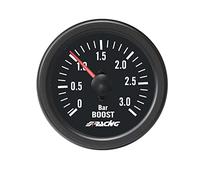 Simoni Racing BV/B2 Indicador Mecánico de Presión Turbo+VAC específico para motores Turbo Diesel, Negro