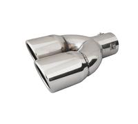 Simoni Racing Cola de Tubo de Escape Deportiva Doble Izquierda Redonda/Inclinada Acero Inoxidable - Ø70xL220mm - Montaje ->58mm