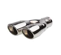 Simoni Racing Cola de Tubo de Escape Deportiva Doble Ovalada/Inclinada Acero Inoxidable - 167x67xL220mm - Montaje 37->57mm - Derecho