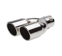 Simoni Racing Cola de Tubo de Escape Deportiva Doble Redonda/Inclinada Acero Inoxidable - Ø76xL230mm - Montaje ->58mm