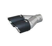 Simoni Racing Cola de Tubo de Escape Redondo Doble Inclinado (Derecha) Carbono mate+Acero Inoxidable - Ø92xL305mm - Montaje 40-76mm