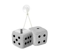 Simoni Racing Dados Grandes de Microfibra 10x10cm - Blanco - Set de 2 Piezas