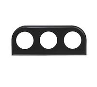 SIMONI RACING DIN - Soporte para Herramientas de Metal con 3 Agujeros de 52 mm de diámetro - Gauges Pod DIN Panel - para salpicadero de Coche (Negro)