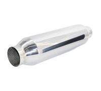 Simoni Racing ESR3 - Silenciador deportivo universal, salida redonda recta, silenciador recto para coche, acero inoxidable, longitud 460 mm