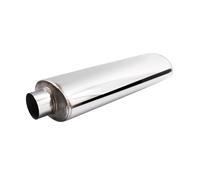Simoni Racing ESR6 - Silenciador deportivo universal, salida redonda recta, silenciador recto para auto de acero inoxidable, longitud 550 mm
