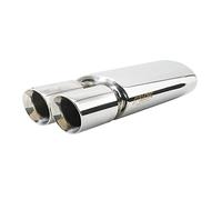 Simoni Racing ESR633 Rifle Silenciador Deportivo Universal, Silenciador Deportivo, Escape de Coche Universal, Doble Salida Redonda, Acero Inoxidable