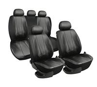 Simoni Racing Juego de Fundas de Asiento Tipo B (Completo) - Cuero Artificial Negro - 11 Piezas
