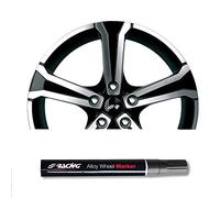 SIMONI RACING M1A - Rotulador corrector para llantas de aleación, marcador para retoques de ruedas de coche, kit de reparación de llantas de aleación, color antracita