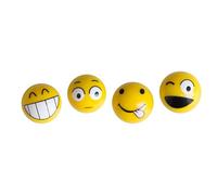 Simoni Racing Set Tapas de Válvulas Emoticons - Amarillo - 4-Piezas