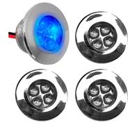 Simoni Racing SPL/4B - Juego de 4 botones para exteriores (4 ledes), color azul