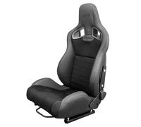 SIMONI RACING SRSF/16 - Asiento deportivo Jody con calefacción, reclinable de piel negra y tela, universal