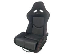 SIMONI RACING SRSF/17 - Asiento deportivo Kimi reclinable de terciopelo y tela negra, universal