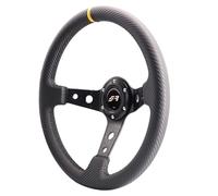 Simoni Racing Stage - Volante deportivo universal de piel de carbono