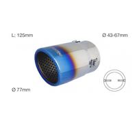 Simoni Racing Terminal De Acero Inoxidable Recto Y Inclinado Titanio TRX/21B