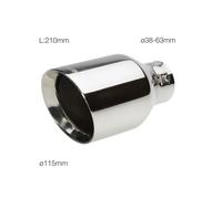 Simoni Racing Terminal Escape Redondo Inclinada Acero Inoxidable Cromado TRX/20