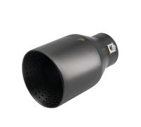 Simoni Racing TRX/112N - Terminal de escape universal, salida única ovalada recta 89 mm, acero inoxidable negro