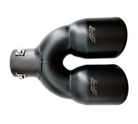 SIMONI RACING TRX/59N Terminal de Escape Universal, Salida Doble Inclinada de Acero Inoxidable Negro